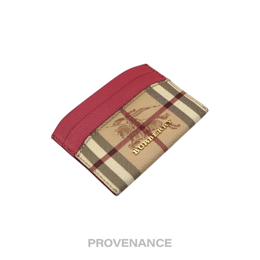 🔴 Burberry Card Holder Wallet - Haymarket Check Pink - Picture 4 of 7